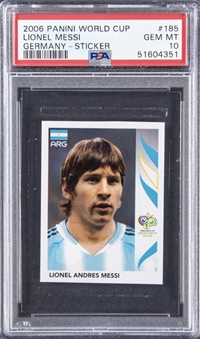 2006 Panini World Cup Germany - Sticker #185 Lionel Messi - PSA GEM MT 10